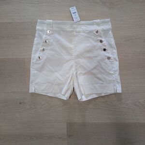 White House Black Market Outlet High Waist White Shorts